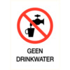 Piktogramm "Geen drinkwater" 140x200mm Vinyl selbstklebend